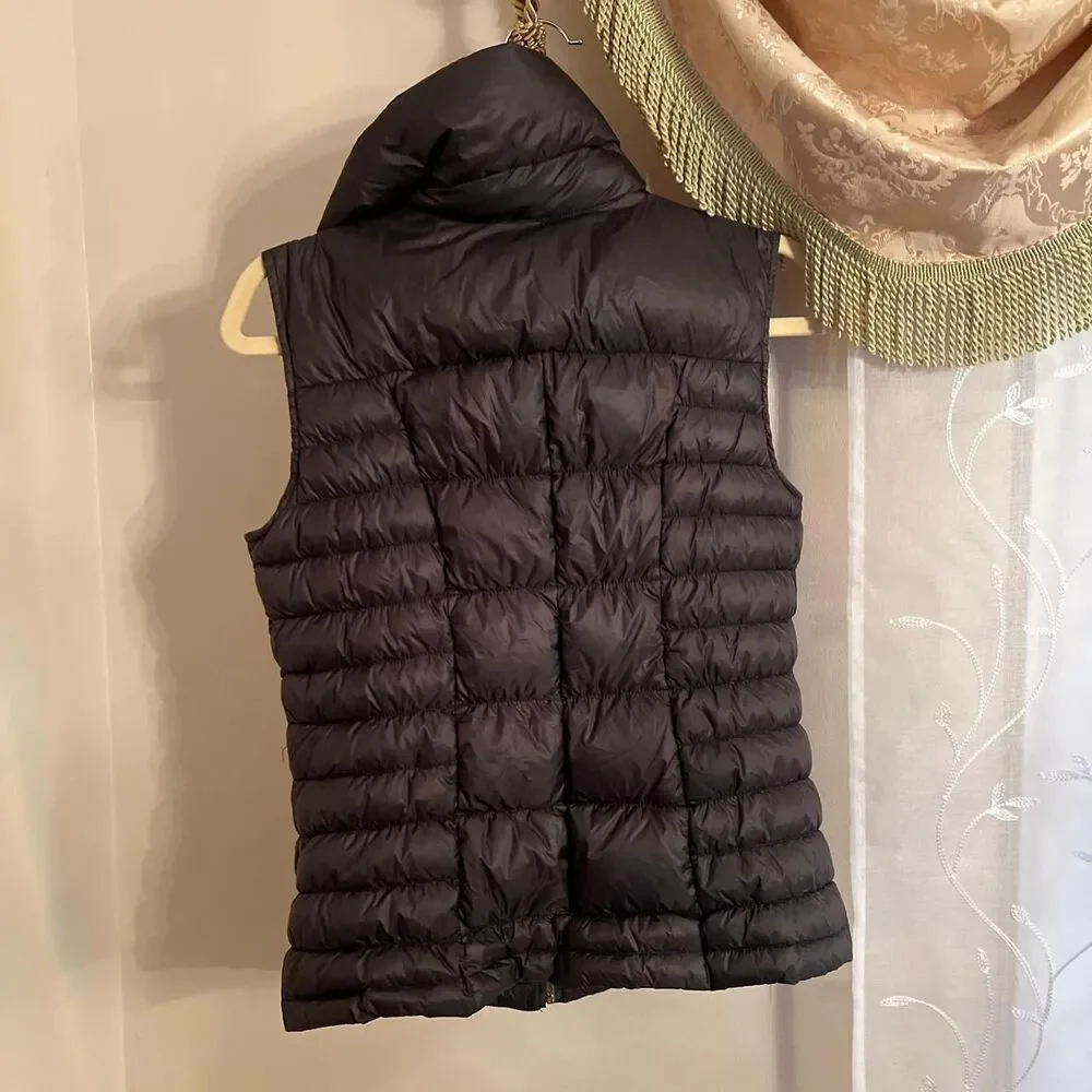 Michael Kors  Women's Black quilted vest Sz S down filled